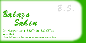 balazs sahin business card